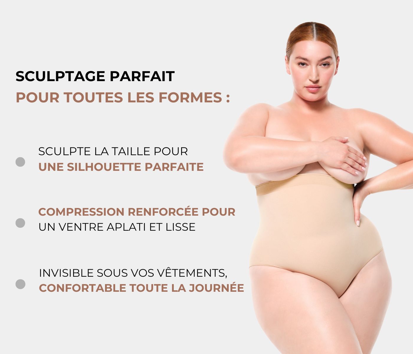 Culotte gainante – bande en silicone anti-glissement