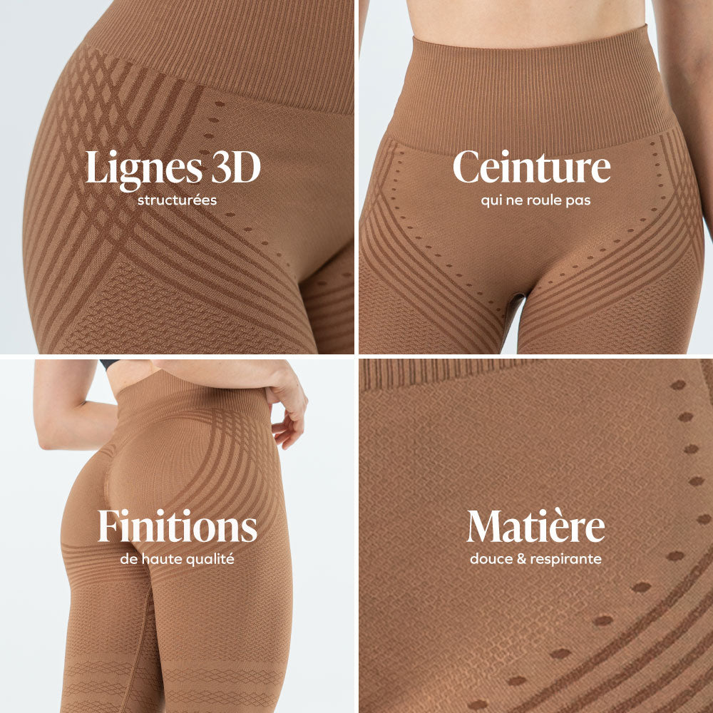 Legging 3D | Marron