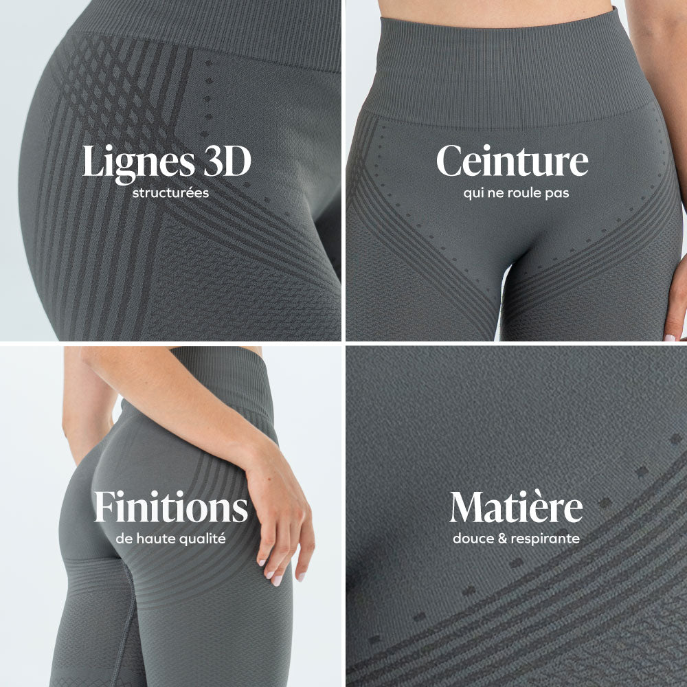 Legging 3D | Gris Foncé