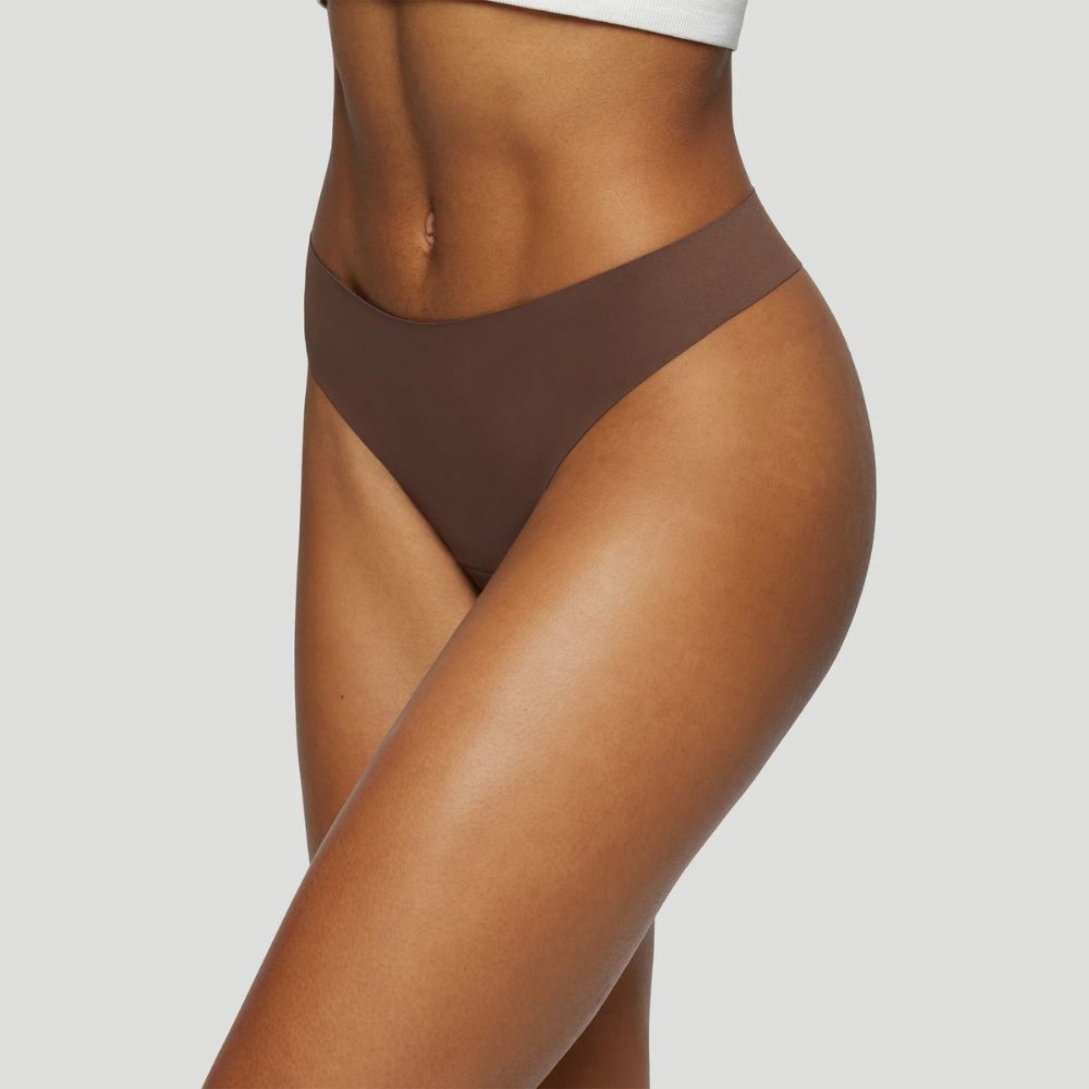 Tanga mi-haut marron ( Lot de 3 )