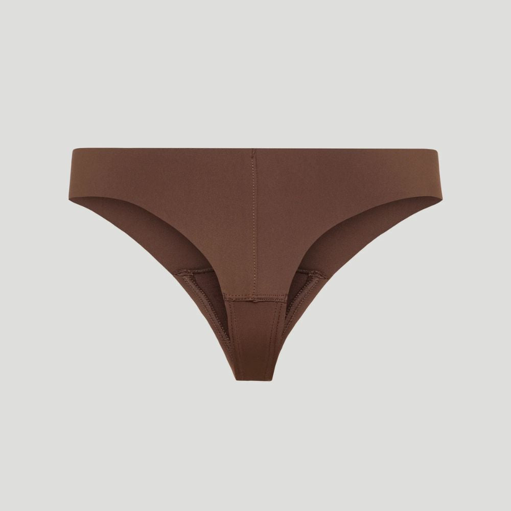 Tanga mi-haut marron ( Lot de 3 )