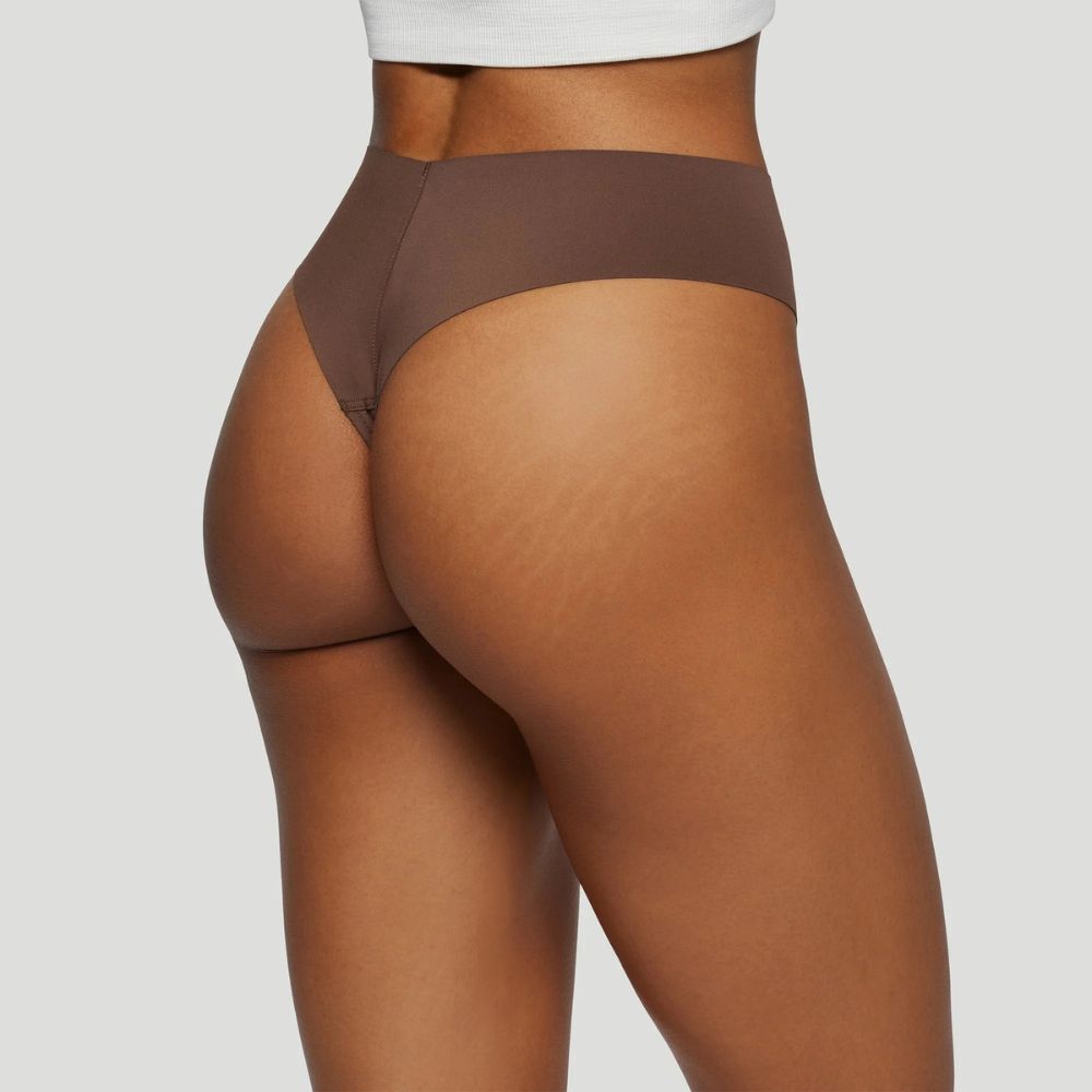 Tanga taille haute marron ( Lot de 3 )