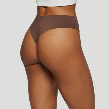 Tanga taille haute marron ( Lot de 3 )
