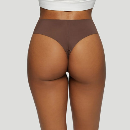 Tanga taille haute marron ( Lot de 3 )